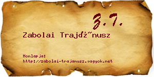 Zabolai Trajánusz névjegykártya